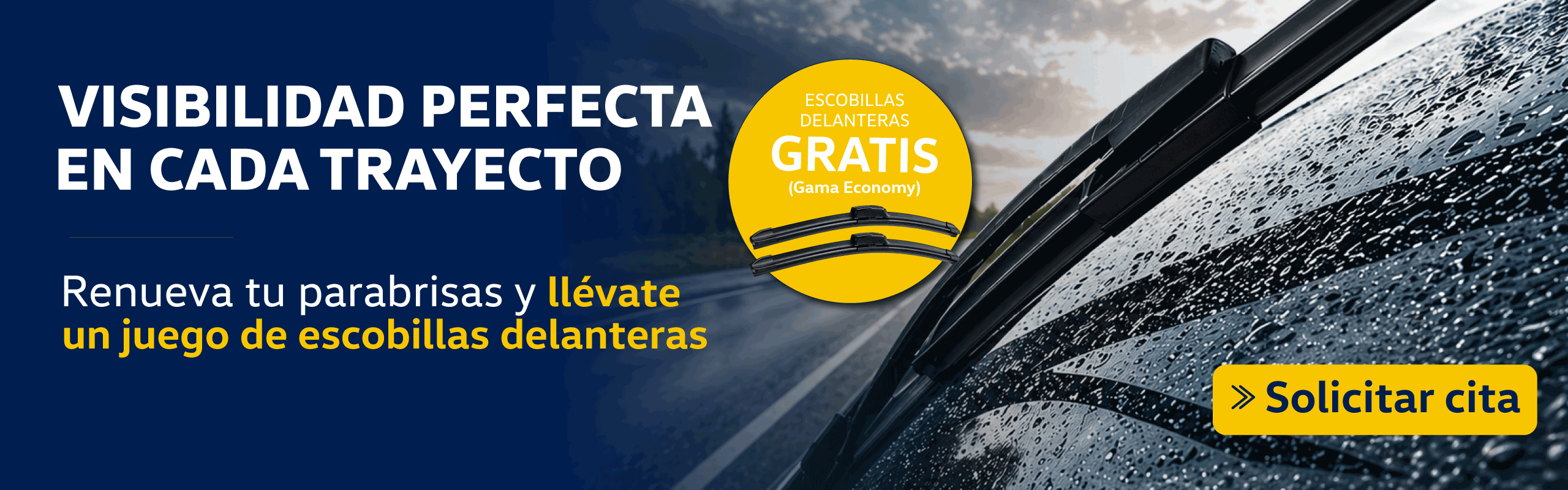 ervicio de cambio de parabrisas Volkswagen con escobillas delanteras gratis en Carhaus